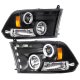 Dodge Ram 2500 2010-2018 Black Halo Projector Headlights with LED DRL