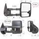 GMC Sierra 2007-2013 Towing Mirrors Smoked LED Lights Power Heated