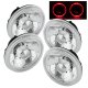 Ford Thunderbird 1961-1976 Red Halo Sealed Beam Headlight Conversion Low and High Beams