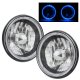 Ford Mustang 1965-1978 Blue Halo Black Chrome Sealed Beam Headlight Conversion