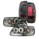 Ford F150 1997-2003 Smoked Projector Headlights and LED Tail Lights