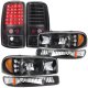 GMC Yukon 2000-2006 Black LED DRL Headlights Set and LED Tail Lights