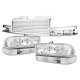 Chevy Blazer 1998-2004 Chrome Billet Grille and Euro Headlights Set