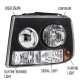 Chevy Suburban 2000-2006 Black Billet Grille and Headlights with LED