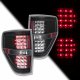 Ford F150 2009-2014 LED Tail Lights Black Clear