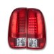 Ford F350 Super Duty 1999-2007 Red Clear LED Tail Lights