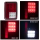 Jeep Wrangler JK 2007-2015 Red and Clear LED Tail Lights