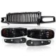 GMC Yukon Denali 2001-2006 Black Grille and Smoked Headlights LED DRL Bumper Lights