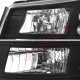 Chevy Silverado 1500 2003-2005 Black Front Grill and Headlights Conversion