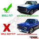 Chevy C10 Pickup 1981-1987 Blue LED Black Chrome Sealed Beam Projector Headlight Conversion Low and High Beams