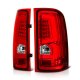 GMC Sierra 1500 2007-2013 Custom LED Tail Lights Red Clear