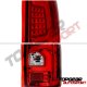 GMC Sierra 2500HD 2007-2014 Custom LED Tail Lights Red Clear