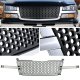 Chevy Avalanche 2003-2006 Chrome Trim Front Grill Black Punch Style