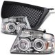Lincoln Mark LT 2006-2008 Black Mesh Grille and Clear Halo Projector Headlights