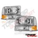 Ford F350 Super Duty 1999-2004 Headlights and LED Tail Lights Red Clear