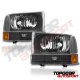 Ford F350 Super Duty 1999-2004 Black Headlights and LED Tail Lights