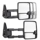 Chevy 3500 Pickup 1988-1998 Chrome Power Towing Mirrors Clear LED Lights