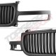 GMC Yukon 2000-2006 Black Vertical Grille and Headlights LED DRL Bumper Lights