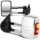 Chevy Silverado 2007-2013 Chrome Power Heated Towing Mirrors with Turn Signal Lights