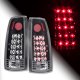 GMC Sierra 1988-1998 LED Tail Lights Black Chrome