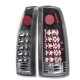 GMC Sierra 1988-1998 LED Tail Lights Black Chrome