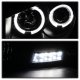 Dodge Ram 2500 2006-2009 Black Smoked Halo Projector Headlights with LED