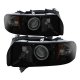 Dodge Ram 2500 1994-2002 Black Smoked Halo Projector Headlights with LED