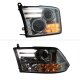 Dodge Ram 2500 2013-2018 Smoked Projector Headlights Tube DRL