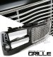 GMC Sierra 3500 1994-2000 Black and Chrome Wave Billet Grille