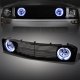 Ford Mustang V6 2005-2009 Black Billet Grille and Halo Fog Lights