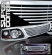 Ford F150 1997-1998 Chrome Billet Grille and Depo Black Euro Headlights