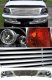 Ford Expedition 1997-1998 Chrome Billet Grille and Black Headlights