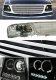 Ford Expedition 1999-2002 Chrome Billet Grille and Black Projector Headlights