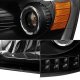 Dodge Ram 2500 2006-2009 Black Halo Projector Headlights with LED