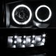 Dodge Ram 2500 2006-2009 Black Halo Projector Headlights with LED