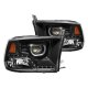 Dodge Ram 3500 2010-2018 Black Halo Projector Headlights LED DRL