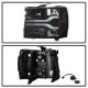 Chevy Silverado 2500HD 2007-2014 Black Projector Headlights DRL Tube Facelift