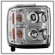 Chevy Silverado 2500HD 2015-2019 Clear Projector Headlights LED DRL