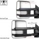 Chevy Silverado 2007-2013 Chrome Towing Mirrors Clear LED DRL Power Heated