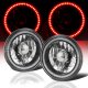 Jeep Wrangler 1997-2006 Red SMD LED Black Chrome Sealed Beam Headlight Conversion