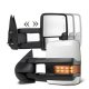 Chevy Silverado 3500HD 2007-2014 White Towing Mirrors LED Lights Power Heated