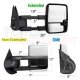 Chevy Silverado 2007-2013 White Towing Mirrors Smoked LED Lights Power Heated