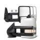 Chevy Silverado 3500HD 2007-2014 White Towing Mirrors Clear LED Lights Power Heated