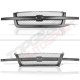 Chevy Avalanche 2003-2006 Black Gray Grille and Smoked Headlights Set