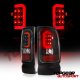 Dodge Ram 1994-2001 Black LED Tail Lights Red Tube