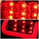 Dodge Ram 3500 1994-2002 Black Smoked LED Tail Lights Red Tube