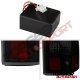 Chevy Silverado 3500 2003-2006 Black Smoked LED Tail Lights Red Tube