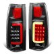 GMC Suburban 1992-1999 Black LED Tail Lights Red Tube