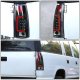 GMC Suburban 1992-1999 Black LED Tail Lights Red Tube