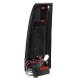 Chevy 3500 Pickup 1988-1998 Black Smoked LED Tail Lights Red Tube